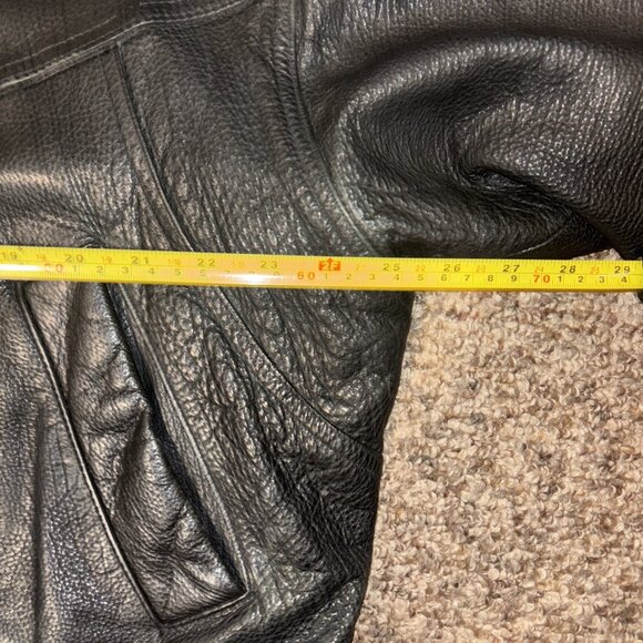 Wilsons Leather Men’s Black Genuine Leather Zip Jacket Size Large - Picture 4 of 5